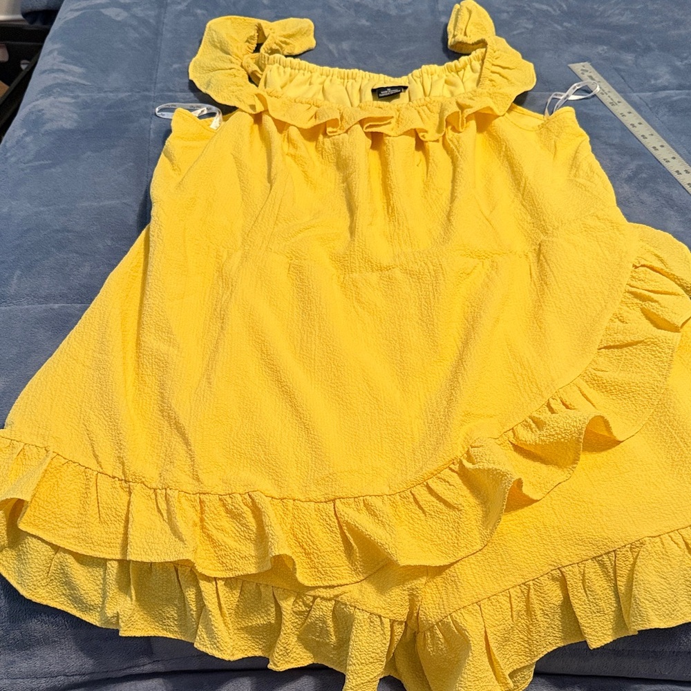 Yellow Ruffled Romper
